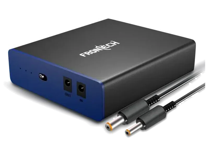 Frontech MINI UPS| 4400mAh | Protection | Compact UPS-0022 12 V Offline/Standby Rack-mount Model UPS with Overload Protection 1 Outlet Plugs