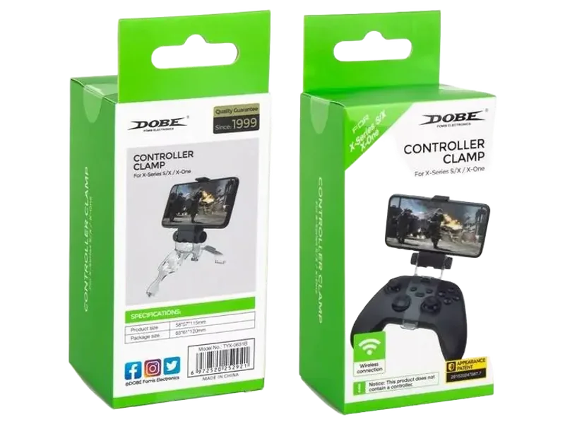 HG WORLD DOBE Xbox Controller Clamp(TYX-0631B)Adjustable Phone Mount Clip,Foldable Holder Gaming Accessory Kit