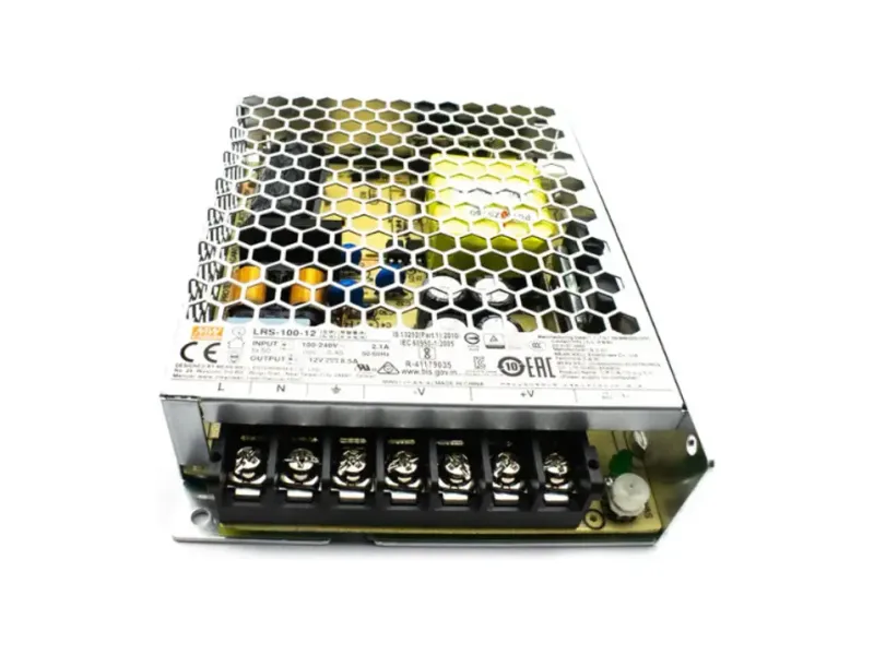 Mean Well SMPS, 12 Valt, 8.5 AMP, LRS-100-12, panel mount 100 Watts Computer PSU with 0 SATA Cables