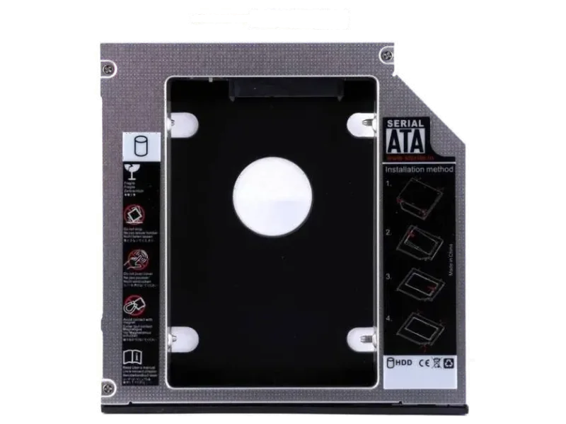 HexaGear 100% Original Heavy 12.7mm Universal 2nd bay Caddy for CD/DVD-ROM - Expand your data storage on your Laptop with 2.5 Internal Hard Drive Enclosure Hard Drive SATA 2nd HDD Caddy Tray Internal Optical Drive