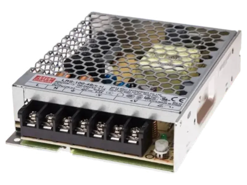 Mean Well SMPS, 48 Valt, 2.3 AMP, LRS-100-48, panel mount 100 Watts Computer PSU with 0 SATA Cables