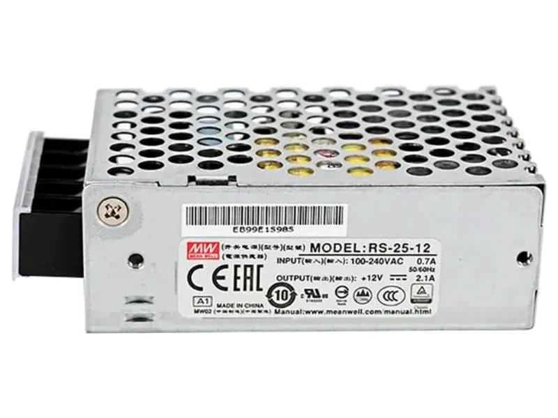 Mean Well power supply, RS-25-12, 25 watt, 12 valt, 2.1 AMP, panel mount 25 Watts Computer PSU with 0 SATA Cables