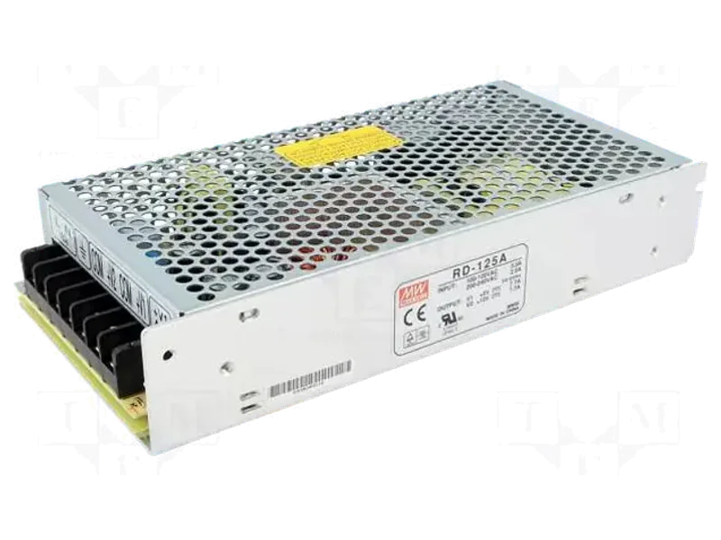 Mean Well power supply, RD-125A, 125 watt, 130.9W 5V/7.7A, panel mount 125 Watts Computer PSU with 0 SATA Cables