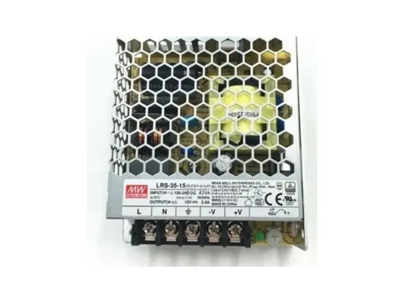 Mean Well power supply, LRS-35-15, 35 watt, 15 valt, 2.4 AMP, panel mount 35 Watts Computer PSU with 0 SATA Cables