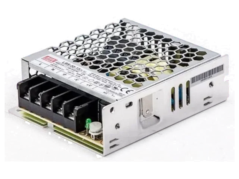 Mean Well power supply, LRS-50-15, 50 watt, 15 valt, 3.4 A, panel mount 50 Watts Computer PSU with 0 SATA Cables