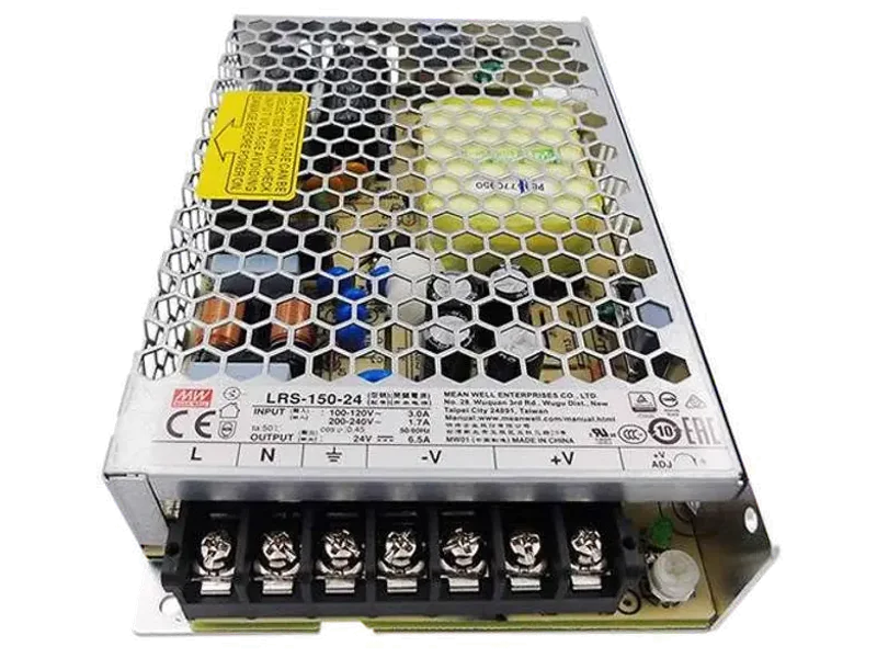 Mean Well power supply, LRS-150-24, 150 watt, 24 valt, 6.5 AMP, panel mount 150 Watts Computer PSU with 0 SATA Cables