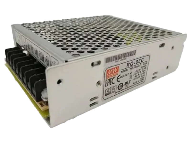 Mean Well SMPS, 5V/5A 15V/2A -5V 0.5A -15V/0.5A, RQ-50B, panel mount Quad Power Supply 65 Watts Computer PSU with 0 SATA Cables