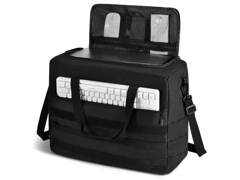 Micro Desktop Gaming Computer Tower PC Chassis Carrying Case Travel Storage Bag for Keyboard Mouse Accessories,Travel Bag 18x14x8 inch compatible with Mini Matx PC Case