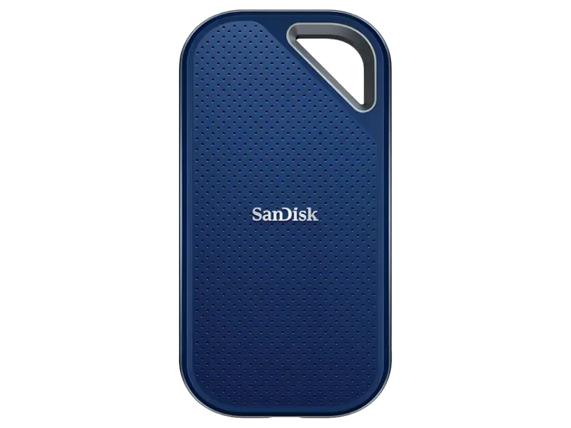 SANDISK Extreme Pro 2TB Portable External SSD, Up to 2000MB/s, USB-C, IP65 Water & Dust Resistant, 3m Drop Protection, Metal Enclosure, PC, Mac & Smartphone Compatible, Royal Blue