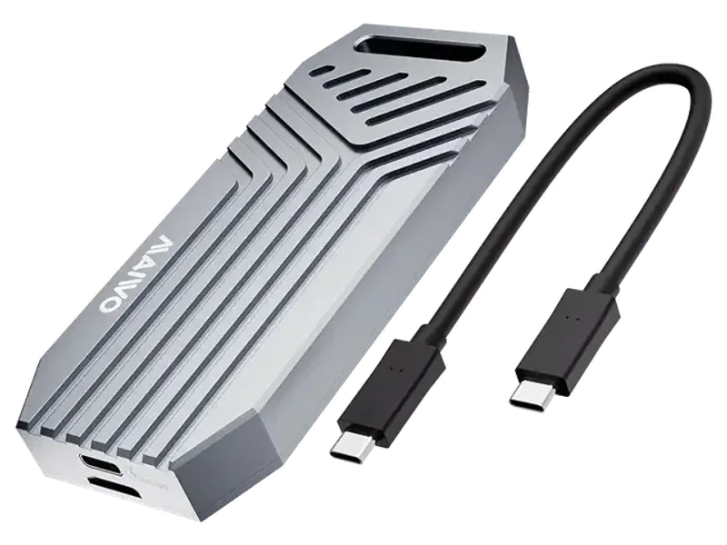 MAIWO M.2 NVMe SSD Enclosure 80Gbps, Tool-Free 80Gbps NVMe Enclosure for 2280/2260/2242/2230 M-Key,Compatible with Thunderbolt 4/3/USB4/USB C with Cooling Fan, Aluminum Alloy Shell JHL9480 Chip