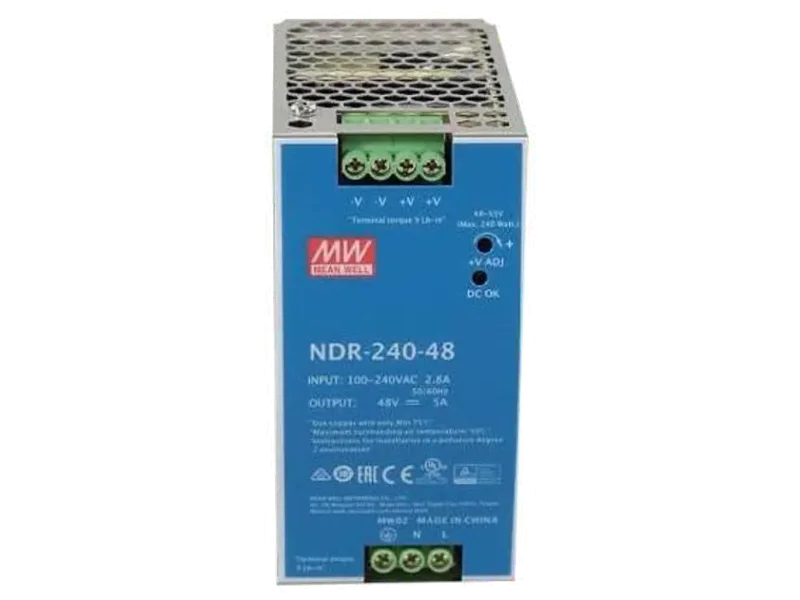 TECHNEXA Men wel Ndr-240-48 48V 5A 240W Industrial Power Supply Din Rail Mount 240 Watts Computer PSU with 0 SATA Cables