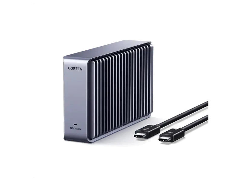 UGREEN 80Gbps M.2 NVMe SSD Enclosure, Double-Sided Fin Heat Dissipation