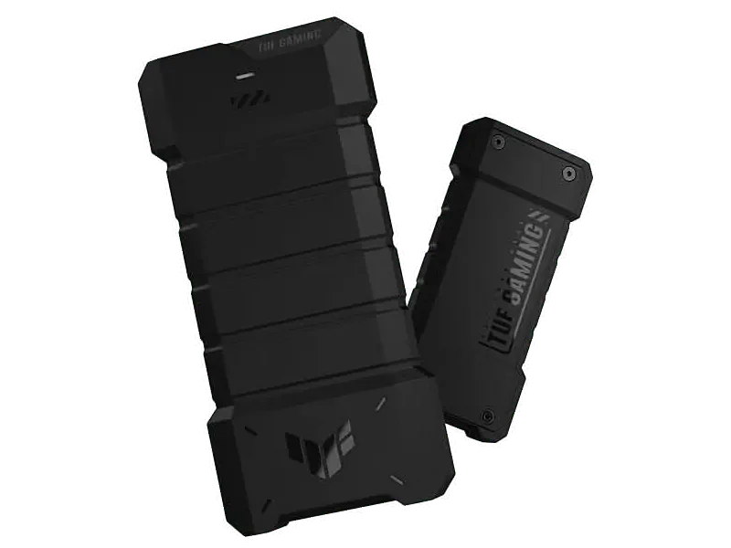 ASUS TUF Gaming A2- USB-C 3.2 Gen 2x2 Portable SSD Enclosure, Dual M.2 NVMe PCIe and SATA