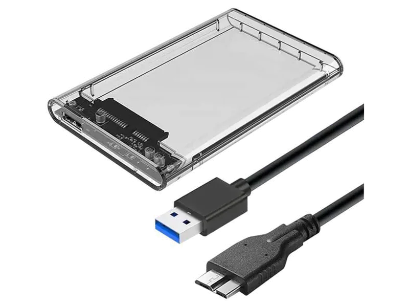 DIC CSH01,Transparent Case, Speeds upto 5 Gbps 2.5 inch SSD Enclosure