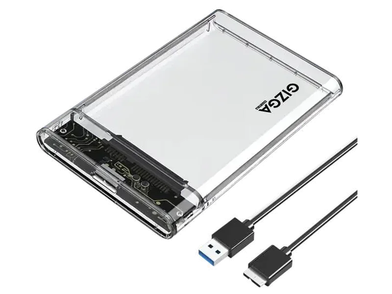 Gizga Essentials 2.5 Inch SATA SSD/ HDD Enclosure Adapter, USB 3.0 to SATA, External Drive Case 2.5 inch Shock Resistant External Hard Drive Case
