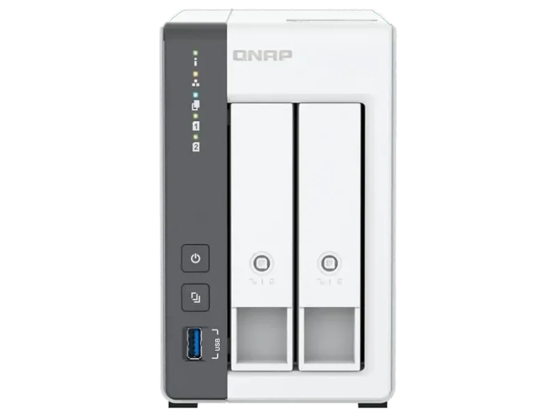 QNAP TS-216G 2-BAY NAS, QUAD-CORE CPU, 2.5GBE, 4GB RAM, BLACK, RACK MOUNT, COMPATIBLE WITH HARD DRIVE, DISK DRIVE