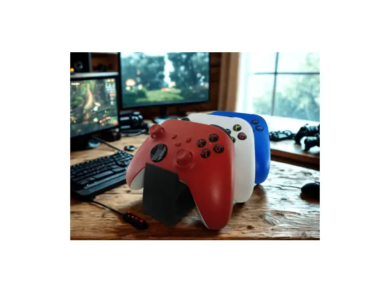 LbyL3D Gaming Controller Stand, Black, 3 Slot Holder, Gaming Accessory Kit
