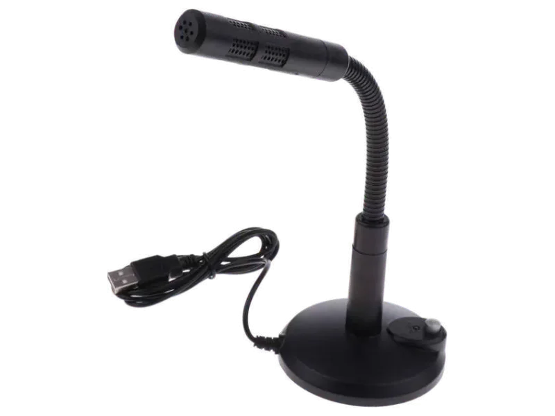 LipiWorld USB Desktop Stand Microphone Portable Studio Speech Mic for Laptop PC Skype Microphone