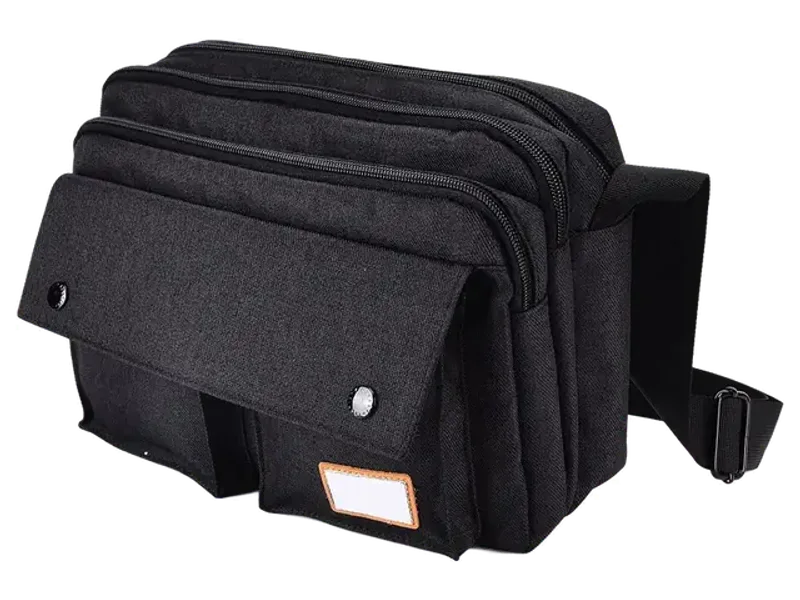 Laptop Messenger Bag, Fine Workmanship Small Messenger Bag for Business for Office for Travel(Black)