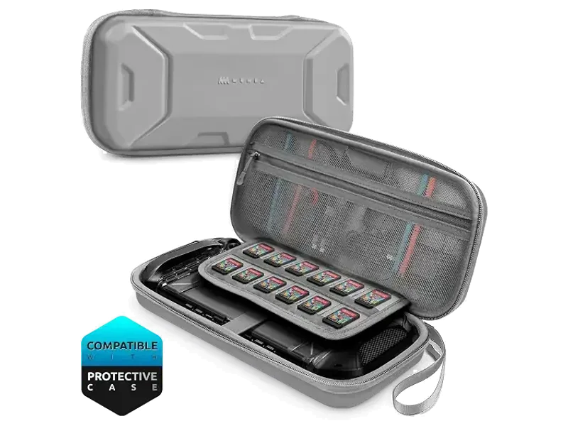 mumba Carrying Case for Nintendo Switch 2 2025, [Plus Version] Portable Protective Travel Carry Handbag Pouch for Blade/Titan Case [Large Capacity] (Gray)