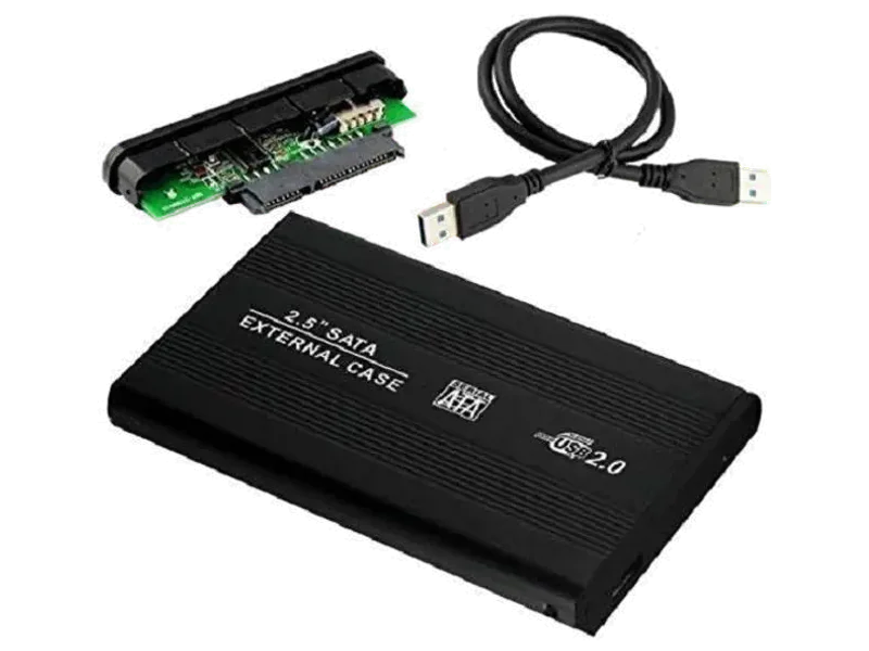 Nsinc 2.5 inch USB 2.0 External Hard Drive Enclosure 2.5 inch Shock Resistant EXTERNAL CASE