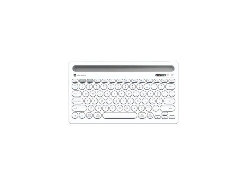 Portronics Bubble Dock Bluetooth, Wireless Handheld Laptop Keyboard Compatible with Desktop, Laptop, Mac with Dual Connectivity (Bluetooth 5.3 + 2.4 GHz), Multi-Device Pairing, Built-in Tablet & Smartphone Holder Slot, Type-C Rechargeable Battery, Compact Tenkeyless Design, Noise-Free Keystrokes