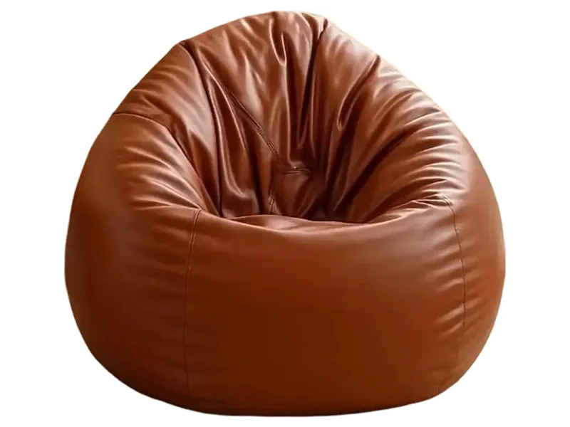 Premium Chair Bean Bag Cover (Without Beans) Soft & Durable Fabric | Ergonomic Lounger for Living Room, Bedroom & Gaming | Lightweight & Washable | Bean Bag Cover Only, Brown, XL
