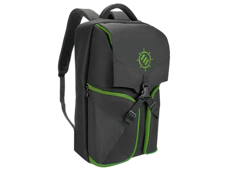ENHANCE Universal Console Laptop Gaming Backpack for Xbox One, PS4 Pro & VR Sytems - Gear Arsenal Storage for Controllers, Headsets, Games, Mice, Keyboards & Accessories - Green