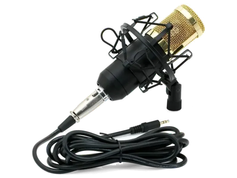 TRUDO Wired Condenser Microphone Kit with Tripod Stand & Pop Filter Microphone