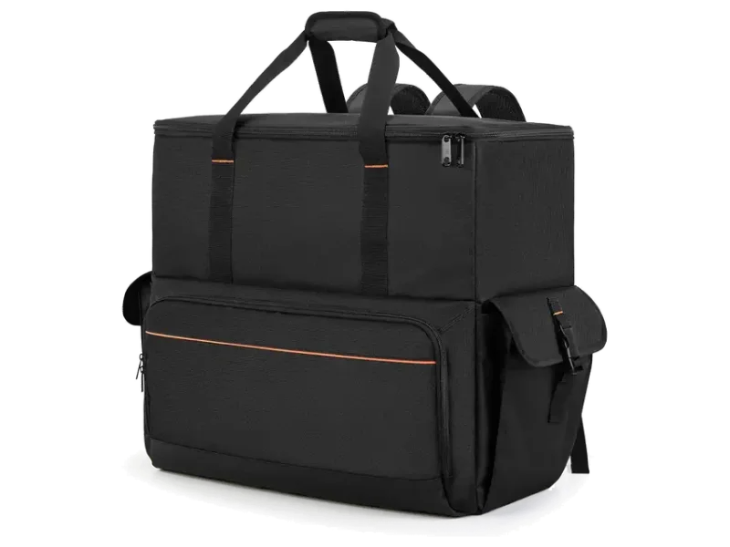 Trunab Computer Desktop Tower Carrying Case Compatible with ATX/M-ATX mainframe chassis, PC Backpack for Computer Main Processor Case, Keyboard, Cable and Mouse, Earphone, Bag Only, Black