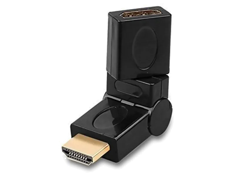 OG X NEXA WITH CABLE TV-out Cable Gold Plated 360 Degree Swivel HDMI Male to Female Port Saver Adapter LED