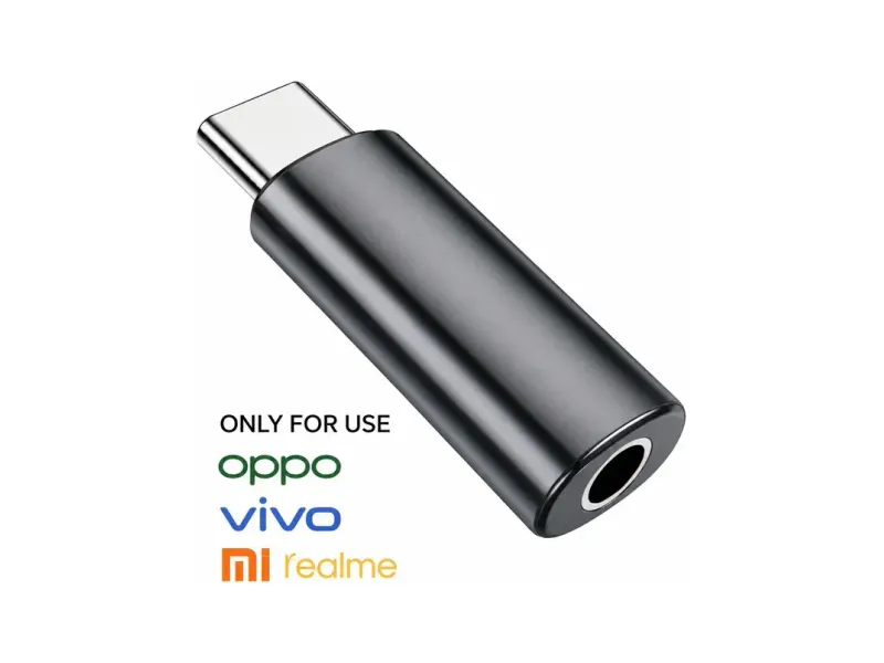 RS ACCESORIESS C to 3.5mm Audio Adapter – Metal Aux Converter for Type-C Devices Aux converter