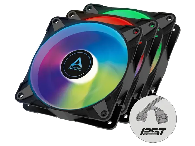 ARCTIC P12 PWM PST A-RGB (BLACK) - 3 PACK ACFAN00232A