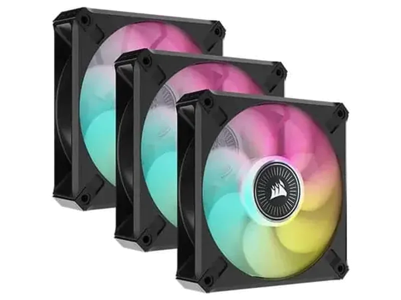 CORSAIR ICUE ML120 RGB Elite Premium 120mm PWM Magnetic Levitation Triple Fan Kit (Black)