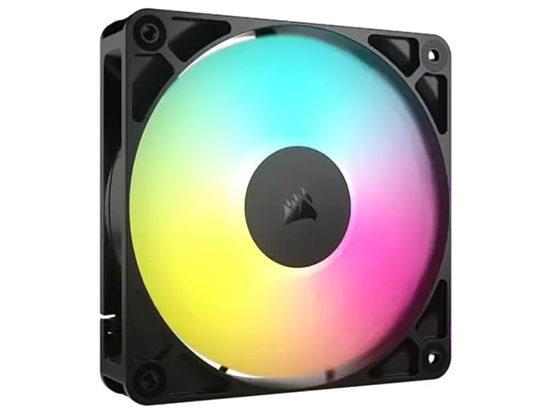 CORSAIR RS120 ARGB 120MM PWM FAN DAISY-CHAIN CONNECTION LOW-NOISE MAGNETIC DOME BEARING SINGLE PACK BLACK