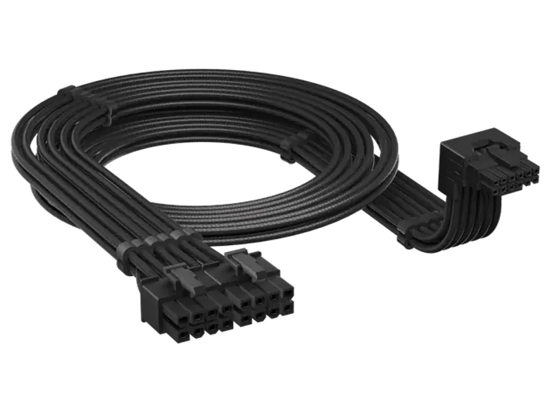 CORSAIR RIGHT ANGLED EMBOSSED 12VHPWR CABLE, TYPE-4, 650MM, BLACK, STYLE A