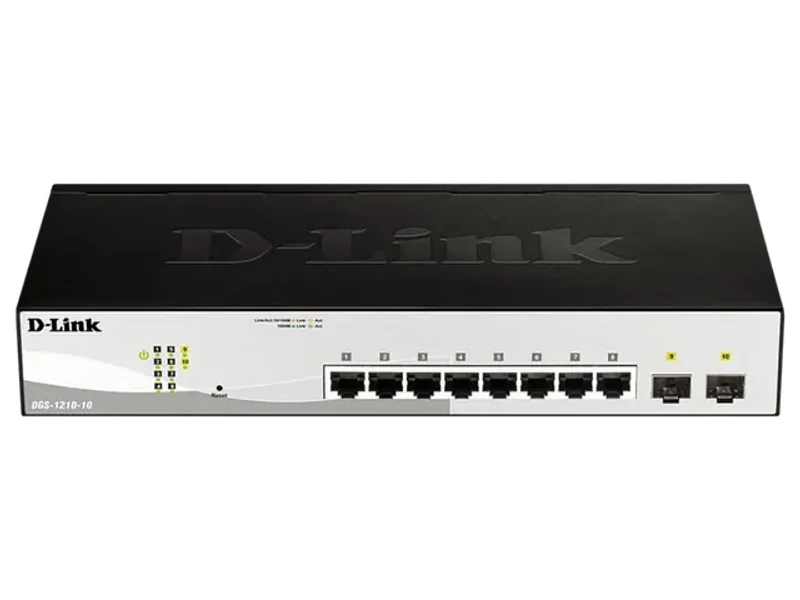 DLINK BUSINESS DGS-1210-10 10-PORT GIGABIT WEB SMART SWITCH INCLUDING 2 GIGABIT SFP PORTS