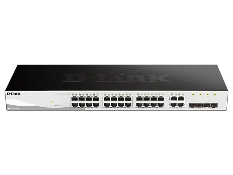 DLINK SYSTEMS 28-PORT GIGABIT WEB SMART SWITCH INCLUDING 4 GIGABIT SFP PORTS (DGS-1210-28)