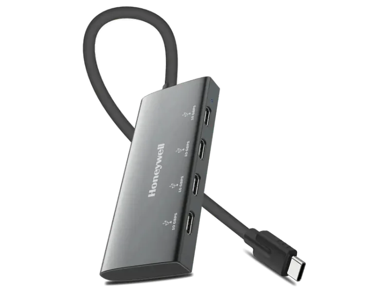 Honeywell Newly Launched Momentum Type C to 4xUSB C 3.2 Gen 2 Port Type C Hub, 10 Gbps Transmission Speed, 30 cms, Premium Metallic Finish, Compatible with All Type C Port Devices