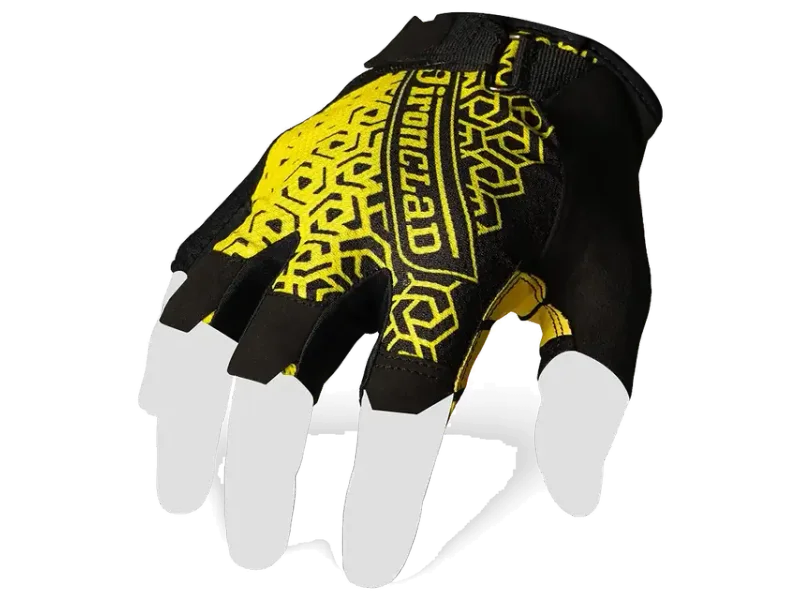 Ironclad Gaming Gloves, Half Finger Coverage, Precision Fit, Performance Silicone Grip, Moisture Wicking Construction, 1 Pair
