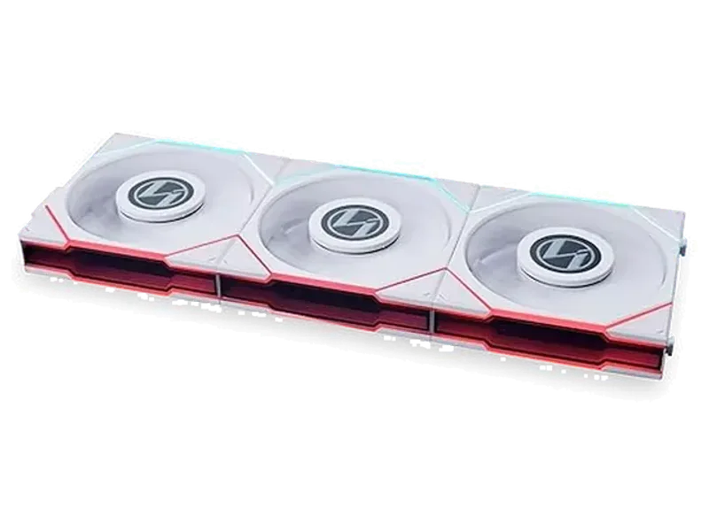 LIAN LI TL 120mm LCD Fan (Triple Pack) White