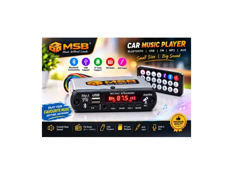 MSB MINI AMPLIFIER FOR ALL TYPES OF VEHICLES BT/USB/AUX Bass Amplifier