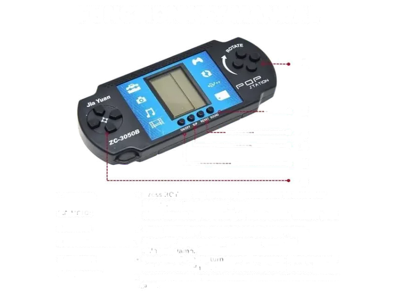 New Pop Station Hand Handled Brick Game | Handheld Game Console Black Edition with Game and Map Pack