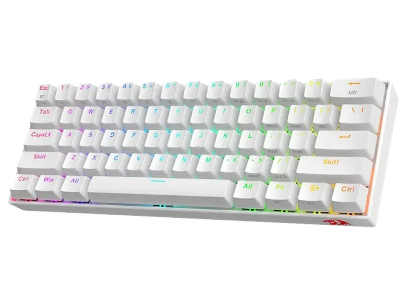 REDRAGON K530 PRO WHITE (WIRED/WIRELESS/BT) RED SWITCH WHITE