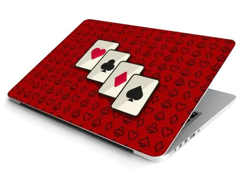 surmul Minimal Playing Card Symbols Background With Stylish Red Pattern ...