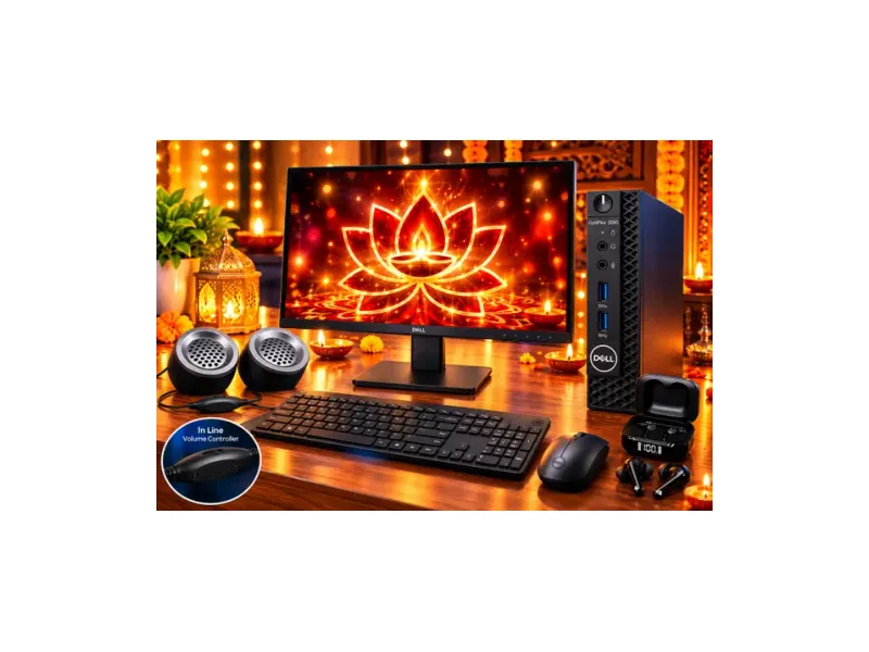 DELL Desktop full set intel Core i5 (8th Gen) (8 GB DDR4/256 GB SSD/Windows 10 Pro/22 Inch Screen/SE2225HMw) with MS Office