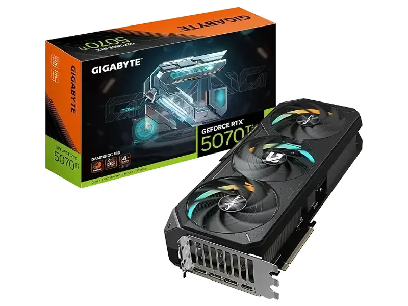 GIGABYTE GeForce RTX 5070 Ti Gaming pci_e_x16 OC 16G Graphics Card, 16GB 256-Bit GDDR7, PCIe 5.0, WINDFORCE Cooling System, GV-N507TGAMING OC-16GD Video Card
