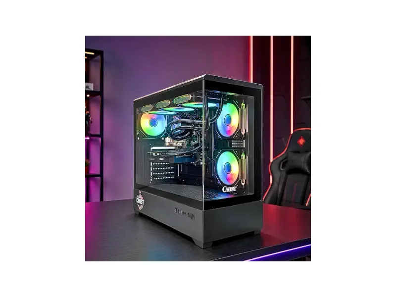 CHIST Extreme Gaming pc Core i5-14400F (10 Cores,16 Threads, Up to 4.7GHz) 32GB DDR4 RAM, 1TB NVMe SSD, 650W 80+ Bronze PSU, 240mm Liquid Cooler, Wi-Fi, Bluetooth, Windows 11 Pro (RTX 5060 8GB)