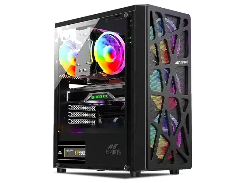 Premium Desktop PC, Core i7 4770 Processor, 16GB RAM, 256GB SSD, HD Graphics 4600, 4 Fan RGB Gaming Cabinet, Free RGB Mouse, WiFi, Windows 11 Pro | High Performance Computer for Home, Office & Gaming