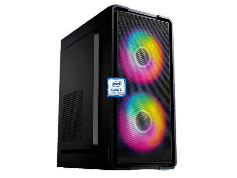Hazaar Dastaan Core i7 - 2600 Processor [8MB Cache, 3.40 GHz] [FYD-N5] Gaming Computer with RGB Fans | Intel Core i7-2600 Quad Core Processor (8 GB RAM/Intel Ultra HD 2000 Graphics/256 GB SSD Capacity/Windows 11 Pro) Mini Tower with MS Office